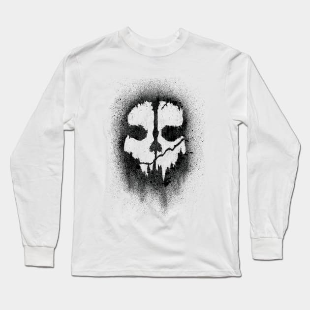 Ghosts Skull Long Sleeve T-Shirt by JakeSmith